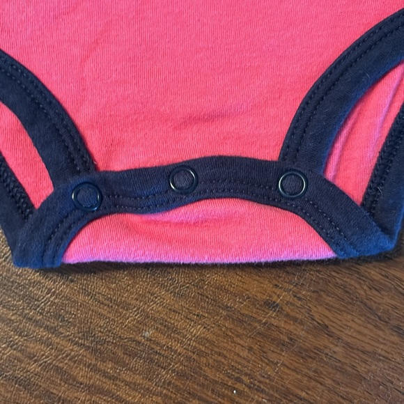 Set of 2 long sleeve bodysuits and 1 pair of Navy ruffle butt pants. - Picture 7 of 13